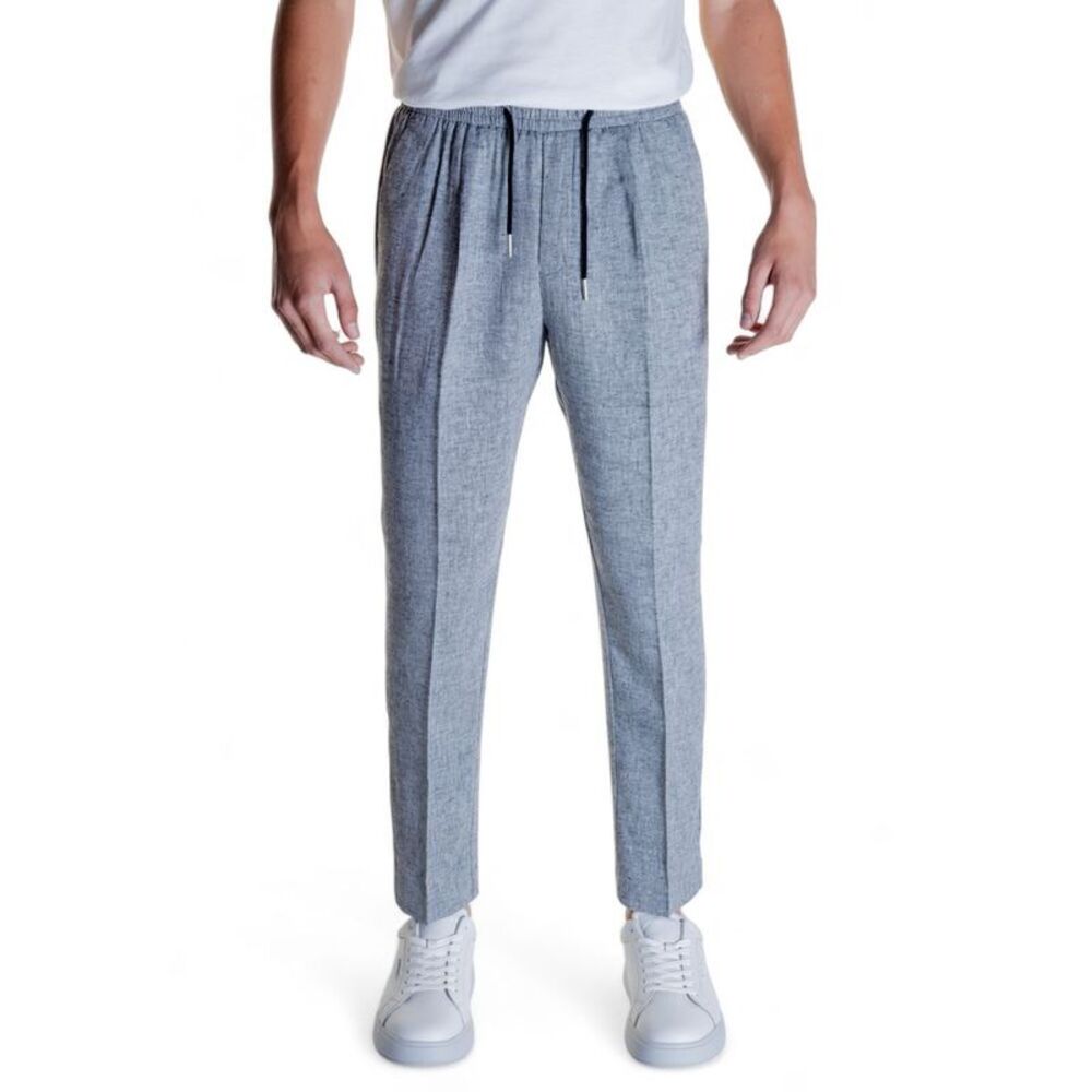 Antony Morato Black Linen Casual Men's Pants
